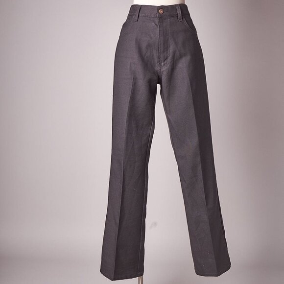 Vintage 1970s Black Levi’s Polyester Boot Cut Pants - Picture 1 of 10